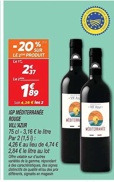-20% SUR LE 2ÈME PRODUIT
