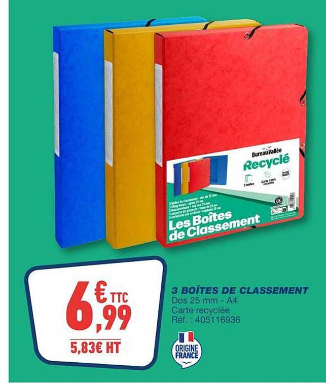 3 BOITES DE CLASSEMENT
