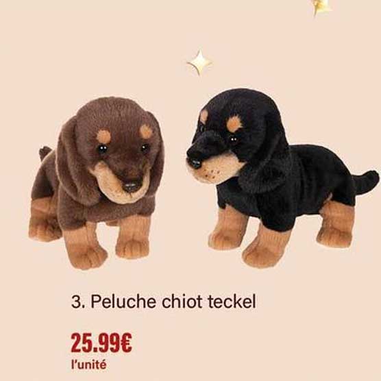 3. Peluche chiot teckel
