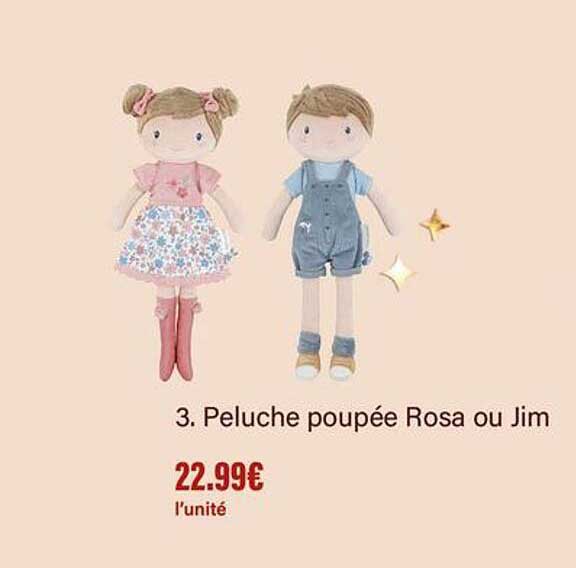 3. Peluche poupée Rosa ou Jim