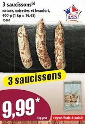 3 saucissons