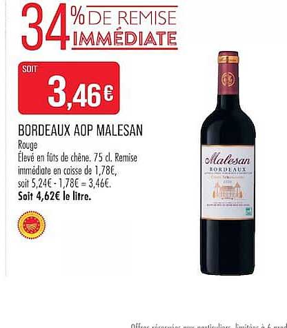34% DE REMISE IMMÉDIATE