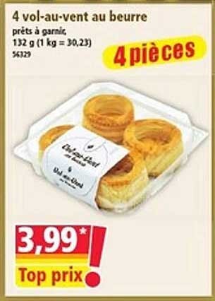 4 vol-au-vent au beurre