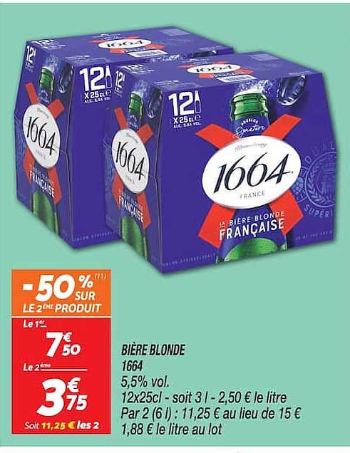 -50 % sur le 2e produit