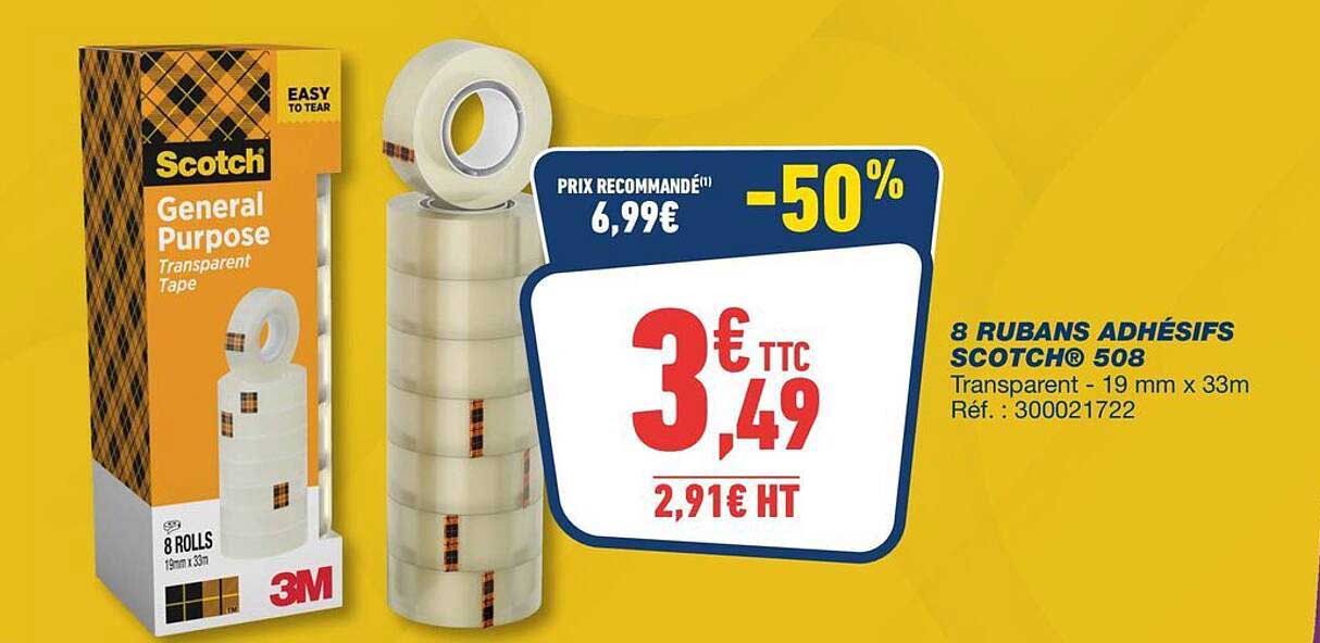 8 RUBANS ADHÉSIFS SCOTCH® 508