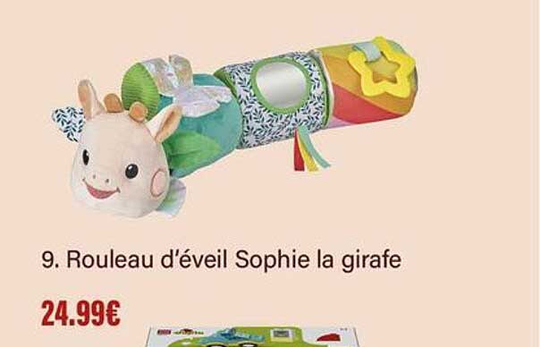 9. Rouleau d’éveil Sophie la girafe