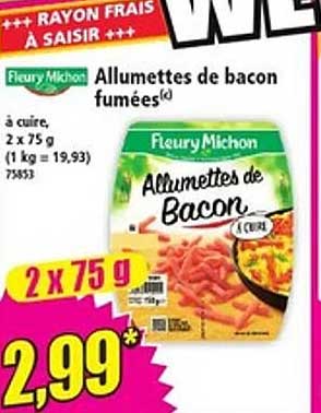 Allumettes de bacon fumées