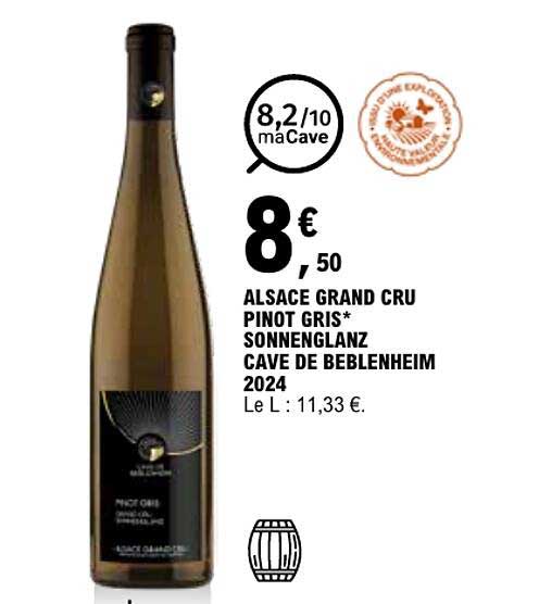 ALSACE GRAND CRU PINOT GRIS* SONNENGLANZ CAVE DE BEBLENHEIM 2024