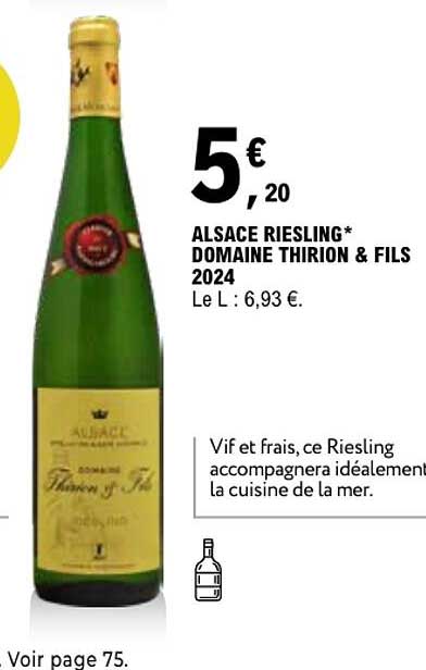 ALSACE RIESLING* DOMAINE THIRION & FILS 2024