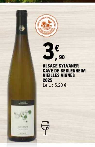 ALSACE SYLVANER CAVE DE BEBLENHEIM VIEILLES VIGNES 2025