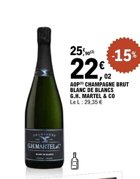 AOP CHAMPAGNE BRUT BLANC DE BLANCS G.H. MARTEL & CO