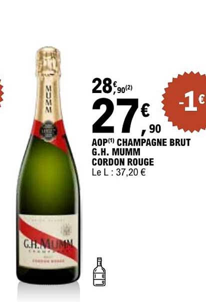 AOP CHAMPAGNE BRUT G.H. MUMM CORDON ROUGE