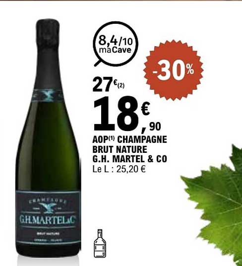 AOP CHAMPAGNE BRUT NATURE G.H. MARTEL & CO