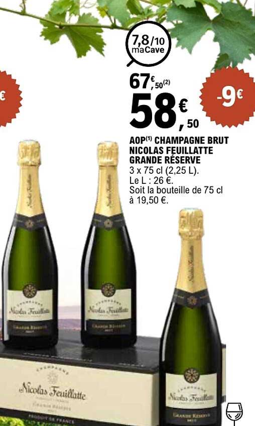AOP CHAMPAGNE BRUT NICOLAS FEUILLATTE GRANDE RÉSERVE