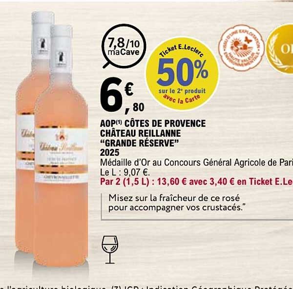 AOP CÔTES DE PROVENCE CHÂTEAU REILLANNE “GRANDE RÉSERVE” 2025