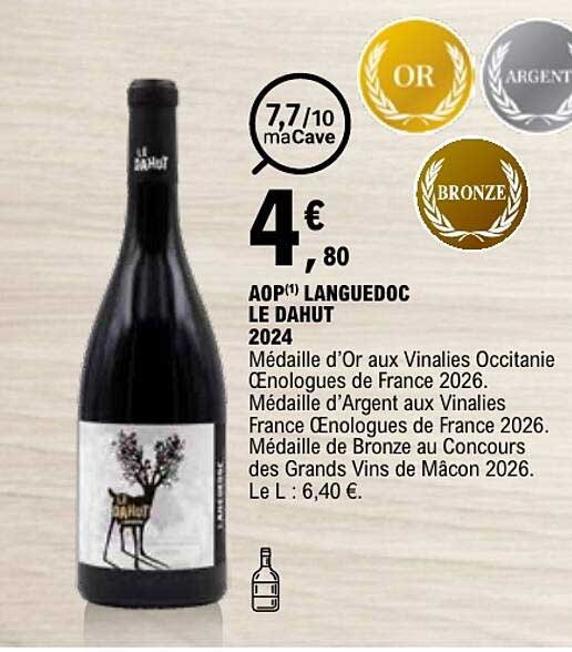 AOP(*) LANGUEDOC LE DAHUT 2024