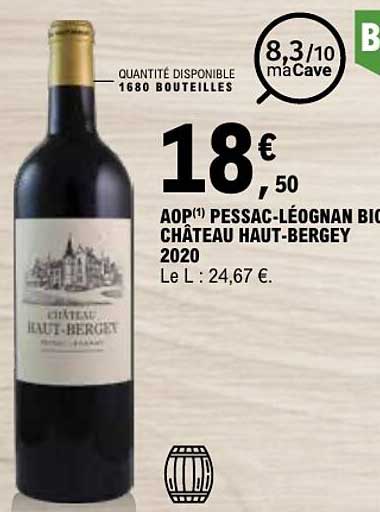 AOP PESSAC-LÉOGNAN BIO CHÂTEAU HAUT-BERGEY 2020
