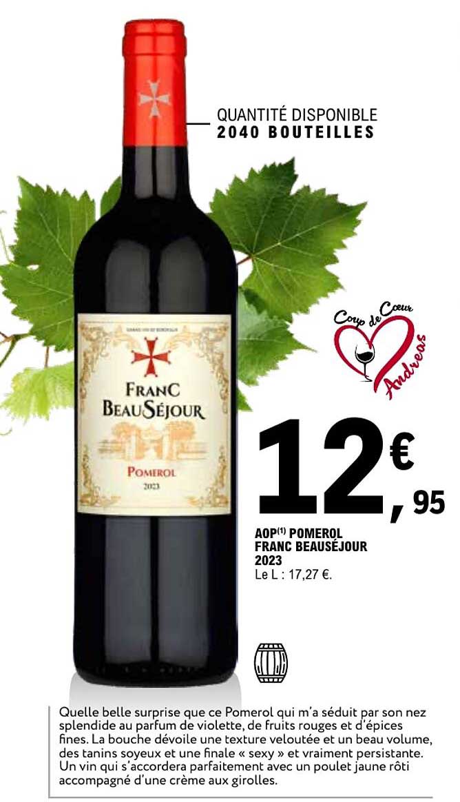 AOP POMEROL FRANC BEAUSÉJOUR 2023