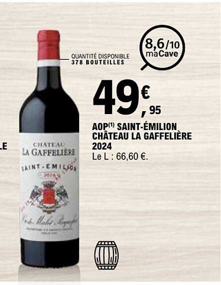 AOP(*) SAINT-ÉMILION CHÂTEAU LA GAFFELIÈRE 2024