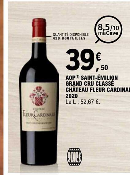 AOP SAINT-ÉMILION GRAND CRU CLASSÉ CHÂTEAU FLEUR CARDINALE 2020