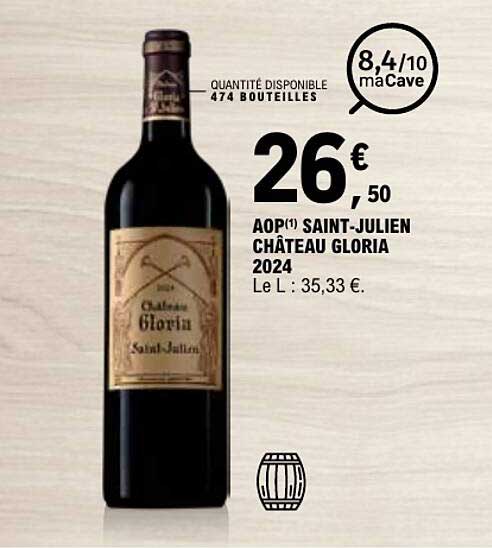 AOP(*) SAINT-JULIEN CHÂTEAU GLORIA 2024