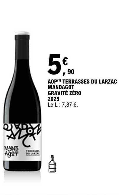 AOP(*) TERRASSES DU LARZAC MANDAGOT GRAVITÉ ZÉRO 2025