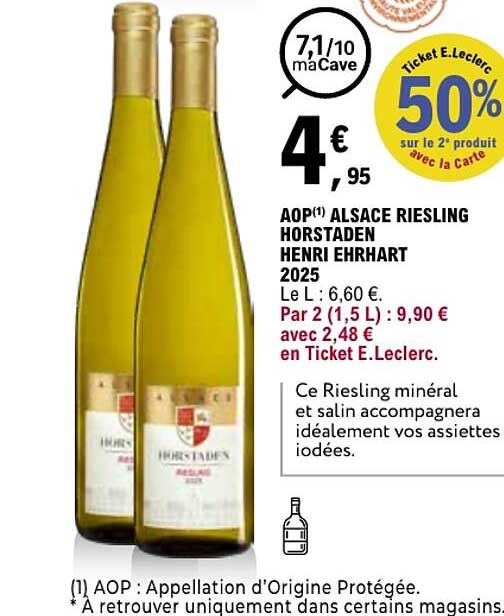 AOP(1) ALSACE RIESLING HORSTADEN HENRI EHRHART 2025