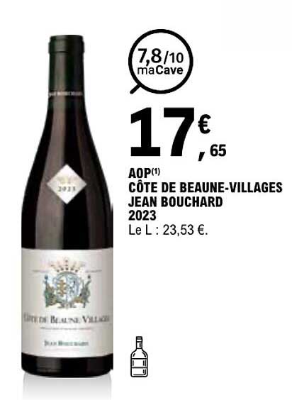 AOP(1) COTE DE BEAUNE-VILLAGES JEAN BOUCHARD 2023
