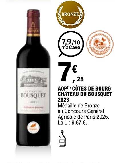 AOP(1) CÔTES DE BOURG CHÂTEAU DU BOUSQUET 2023