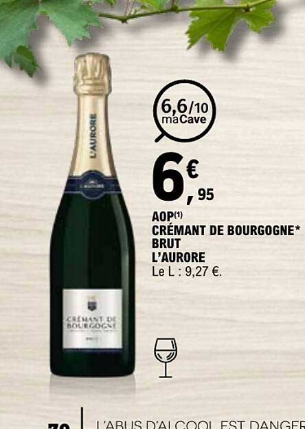 AOP(1) CRÉMANT DE BOURGOGNE* BRUT L'AURORE