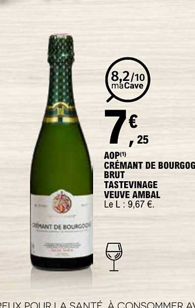 AOP(1) CRÉMANT DE BOURGOGNE BRUT TASTEVINAGE VEUVE AMBAL