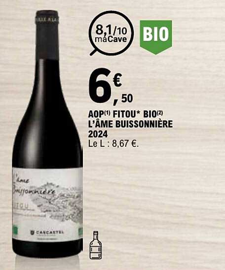 AOP(1) FITOU* BIO(2) L’ÂME BUISSONNIÈRE 2024