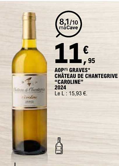 AOP(1) GRAVES* CHÂTEAU DE CHANTEGRIVE “CAROLINE” 2024