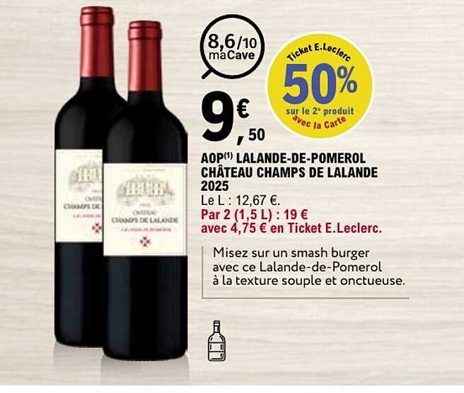 AOP(1) LALANDE-DE-POMEROL CHÂTEAU CHAMPS DE LALANDE 2025