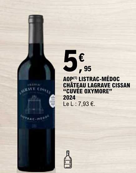 AOP(1) LISTRAC-MÉDOC CHÂTEAU LAGRAVE CISSAN "CUVÉE OXYMORE" 2024