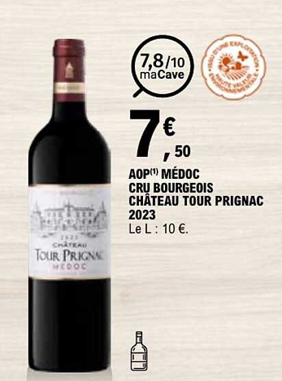 AOP(1) MÉDOC CRU BOURGEOIS CHÂTEAU TOUR PRIGNAC 2023