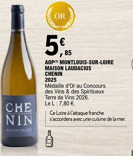 AOP(1) MONTLOUIS-SUR-LOIRE MAISON LAUDACIUS CHENIN 2025