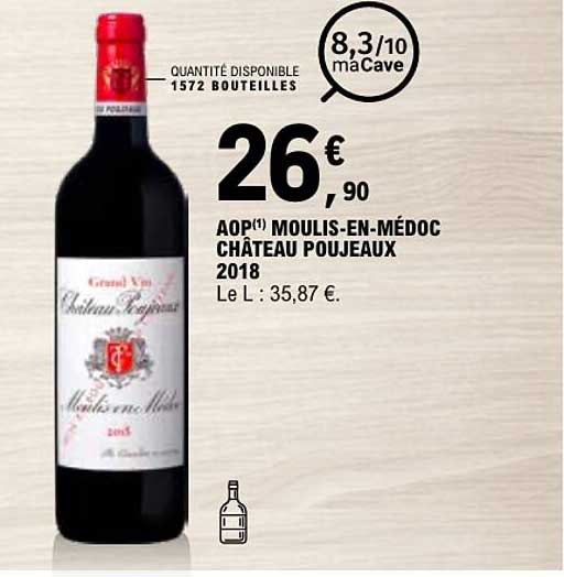AOP(1) MOULIS-EN-MÉDOC CHÂTEAU POUJEAUX 2018