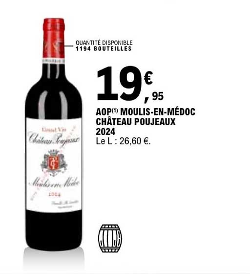 AOP(1) MOULIS-EN-MÉDOC CHÂTEAU POUJEAUX 2024