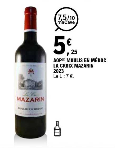 AOP(1) MOULIS EN MEDOC LA CROIX MAZARIN 2023
