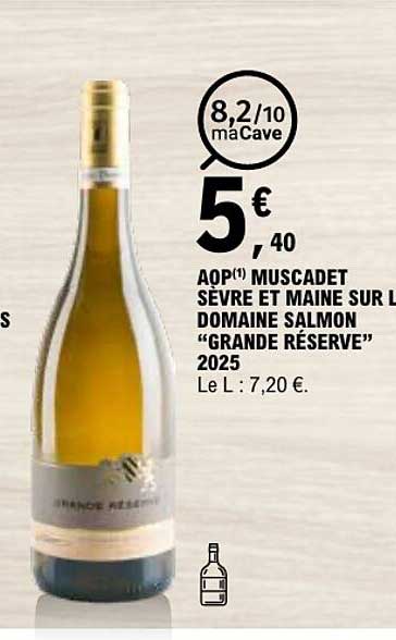 AOP(1) MUSCADET SEVRE ET MAINE SUR LIE DOMAINE SALMON “GRANDE RÉSERVE” 2025