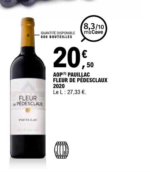AOP(1) PAUILLAC FLEUR DE PÉDESCLAUX 2020