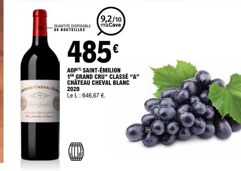 AOP(1) SAINT-ÉMILION 1ER GRAND CRU* CLASSÉ “A” CHATEAU CHEVAL BLANC 2020