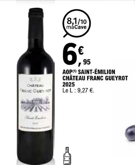 AOP(1) SAINT-EMILION CHÂTEAU FRANC GUEYROT 2025