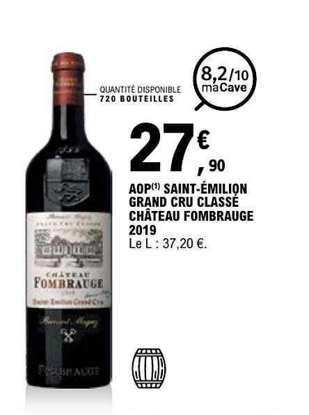 AOP(1) SAINT-EMILION GRAND CRU CLASSÉ CHÂTEAU FOMBRAUGE 2019