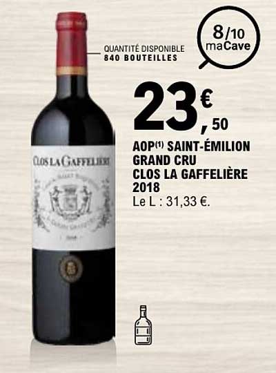 AOP(1) SAINT-ÉMILION GRAND CRU CLOS LA GAFFELIÈRE 2018