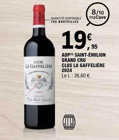 AOP(1) SAINT-ÉMILION GRAND CRU CLOS LA GAFFELIÈRE 2024