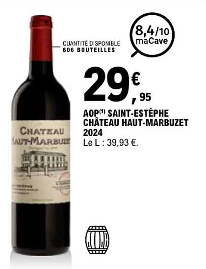 AOP(1) SAINT-ESTEPHE CHÂTEAU HAUT-MARBUZET 2024