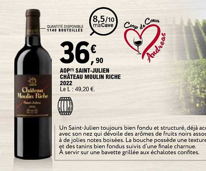 AOP(1) SAINT-JULIEN CHÂTEAU MOULIN RICHE 2022