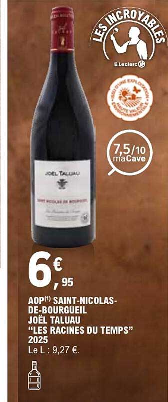 AOP(1) SAINT-NICOLAS-DE-BOURGUEIL JOËL TALUAU “LES RACINES DU TEMPS” 2025